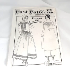 Past Patterns 706 Petticoat and Drawers Sewing Pattern Size 20 Used - Picture 1 of 2