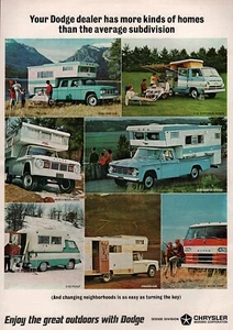 1967 Dodge D200 W200 Pickup Truck & A100 Sportsman Wagon Original Color Ad - Picture 1 of 1