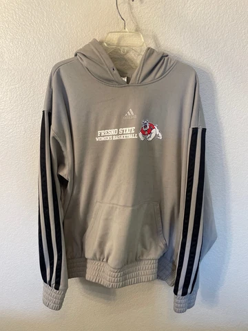 Fresno State Womens Basketball Adidas Hoodie Size LT Unisex Check Measurements Cover