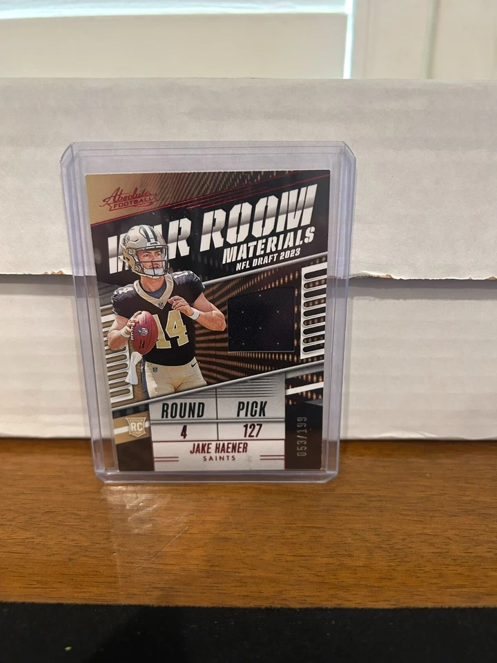 2023 Panini Absolute War Room Materials Jake Haener RC Patch Relic /199 Saints - Image 1 of 2