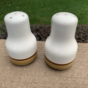 Vintage Country Roads Collection Stoneware Salt & Pepper Shakers RARE From Japan - Picture 1 of 12