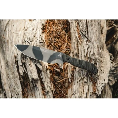 TOPS Silent Hero Fixed Knife 6.38" 1095HC Steel Full Tang Blade Gray G10 Handle - Image 1 of 4