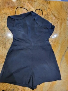 Abercrombie And Fitch Strampler Damen 6P Neckholder offen Tie Back Rüschen schwarz NEU - Bild 1 von 10