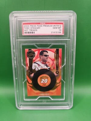 2004 Press Pass Premium Hot Treads 1043 of 1250 Tony Stewart #HTR12 HOF - PSA 10 - Image 1 of 2