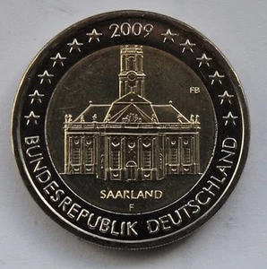 GERMANY - 2 € commemorative euro coin 2009 - Saarland A D F G J - Picture 1 of 1
