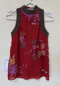 Karen Millen Neckholder-Top Stickerei Perlendetail Größe 2 - Bild 1 von 8