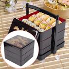 Lunch Box Lunch Bento Box 3 Tiers Snack Serving Traditional Food Storage Picnic