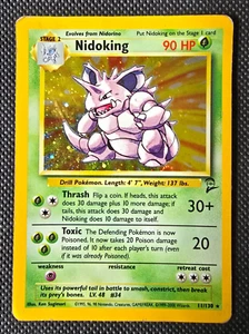 Pokemon WOTC Card - Nidoking - Base Set 2 - Holo Rare - 11/130 - MP - Foto 1 di 4