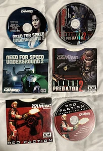 2001-05 Computer Gaming World CD demo game disk x3 lot AvP 2, red faction, + 1 - Picture 1 of 4