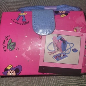 Vintage Disney Minnie Mouse Hartschalenkoffer Handtasche Tasche Made Sammlerstück Rosa - Bild 1 von 5