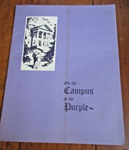 Vtg 1936 Southwestern College Winfield Kansas Booklet "Campus of the Purple" KS - Picture 1 of 3