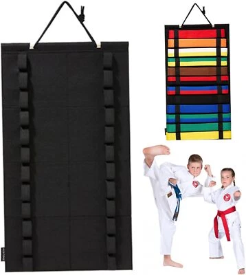 Rack de exibição para cinto de karatê comporta 12 cintos - Suporte de parede/porta 14x25 - Imagem 1 de 4
