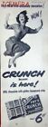 Fry's 'CRUNCH' Chocolate Block Confectionary ADVERT #3 - Original 1955 Print AD