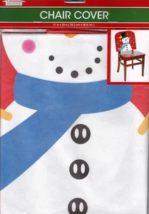 New Chair Cover Christmas Snowman Decorations Xmas Dinner Table 21" x 20 "~Qty 1 - Picture 1 of 1