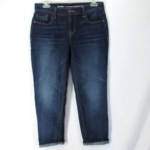Old Navy Boyfriend Damenjeans gerades Bein kurze Größe 4 dunkle Waschung 25" Schrittlänge - Bild 1 von 6