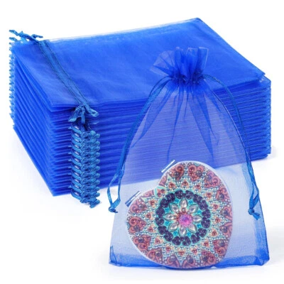 Bolsas de regalo de organza con cordón de 5x7" de 100/200 piezas bolsas de caramelos para bodas fiestas Foto 1 de 4