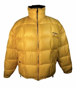 Vintage Ralph Lauren Polo Sport Yellow Down Puffer Jacket Size Medium 1990's - Picture 1 of 12