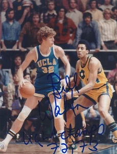 BILL WALTON UCLA BRUINS CHAMPS 1972,73 ACTION SIGNED 8x10 - Picture 1 of 1