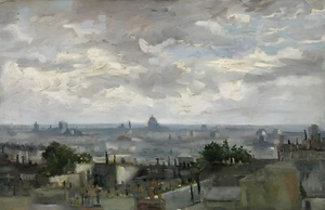 "Vincent van Gogh – View of Paris 1886. " Canvas Wall Art Picture Print - Picture 1 of 6