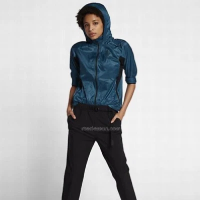 Nike Lab Womens Jacket XL Teal Running Lightweight Packable 920948-476 - Image 1 of 4