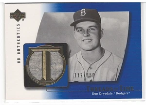 2003 Upper Deck Threads Don Drysdale Game Used Pants Card #'d /350 - Picture 1 of 1
