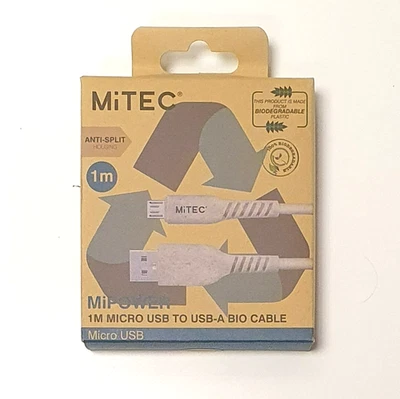 # MiTEC 1m Micro USB to USB-A Cable - Biodegradable Anti-Split Charge Sync Lead - Image 1 of 2