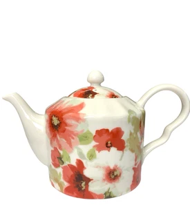 222 Fifth Tea Coffee Pot Alicia Fine China Porcelain Floral 5.5 x 6.5 - Picture 1 of 14