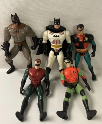5x Vintage Kenner 1990's BATMAN & ROBIN Action Figure Collection Lot (5) - Image 1 of 3