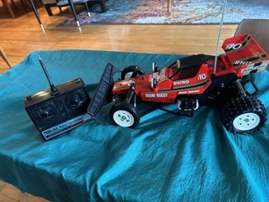 VTG 1985 Nikko F10 Rhino 1/10 RC Car Frame Buggy R/C w/ Control Tested RUNS FAST - Picture 1 of 12
