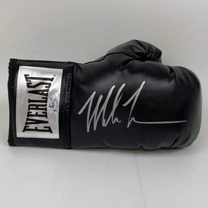 Autographed/Signed MIKE TYSON Black Everlast Boxing Glove Athlete Hologram COA - Picture 1 of 3