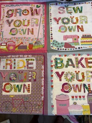 Cultivados en casa Maia Ferrel Pinks CULTIVE TU PROPIO Coser Bicicleta Paseo HORNEAR Guinga ALGODÓN NUEVO Foto 1 de 4