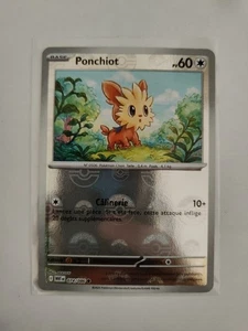 Carte Pokemon - Ponchiot Reverse Pokéball 074/086 - Flamme Blanche EV10.5 - Picture 1 of 2