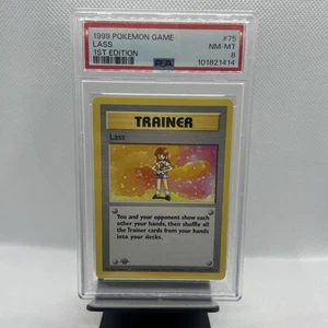 1999 Rare 1st Edition LASS Base Set Pokemon Card 75/102 PSA 8 Shadowless - Picture 1 of 2