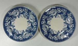 Mason's Blue & White Ironstone Dinner Plates for Crabtree & Evelyn - Set of 2 - Picture 1 of 7
