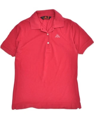 KAPPA Womens Polo Shirt UK 14 Medium Pink Cotton FG14 - Image 1 of 3