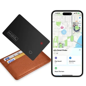 Wallet Tracker Card, Slim Finder Works with Find My (iOS Only), Rechargeable ... - Picture 1 of 7