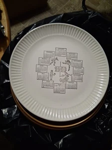 Vintage Sammler Kalender Teller des Jahres 1968 Creme China Rand 10"... - Bild 1 von 3