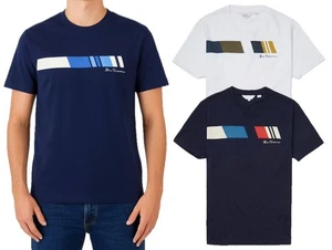 Ben Sherman Para Hombre Retro Rayas Camisetas Manga Corta Cuello Redondo Algodón Camiseta S-2XL - Imagen 1 de 9