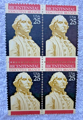 1989 House of Reps Bicentennial Block of 4 25c Postage Stamps, Sc#2412, MNH, OG - Image 1 of 4
