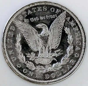 1890 P MORGAN DOLLAR! MS+++! PROOF LIKE REVERSE! BEAUTIFUL COIN! WOW! NR #C1096 - Picture 1 of 3