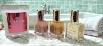 NUXE  Huile Prodigieuse Candle + (3x1) dry oils 10ml -original+ florale Or +Or - Image 1 of 4