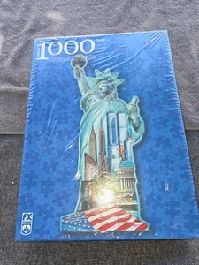 Statue of Liberty shaped FX Schmid Puzzle 1000 pieces Twin Towers NYC - Picture 1 of 3