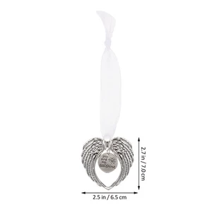 2PCS Commemorative Angel Wing Ribbon Pendant Chic Xmas Tree Angel Wing Pendant - Picture 1 of 12