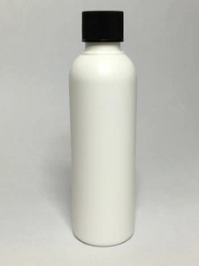 Leere weiße Boston Flaschen 150 ml mit geripptem schwarzem Schraubverschluss *BELIEBIGE MENGE* - Bild 1 von 1