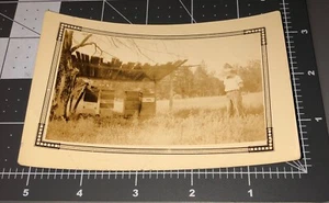 1930s Beekeeper BEES Honey Farm Hives Bee Box Man Vintage Snapshot PHOTO #1 - Picture 1 of 4