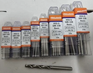 10x PROJAHN HSS-G Metallbohrer DIN 338 (Ø 1,0-6,0mm) ZUM AUSWÄHLEN - Bild 1 von 1