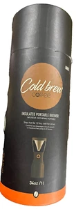 ASOBU Portable Pour Over Coffee Maker Cold Brew Vacuum Insulated Carafe Black 34 - Picture 1 of 11