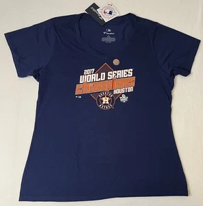 MLB 2017 World Series Champions Houston Astros Roster Ladies V Neck T Shirt XL - Picture 1 of 2