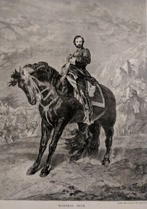 Vintage Druck Marshall Prim Radierung von Henri Regnault - 1871 - Bild 1 von 5