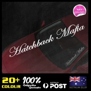 Hatchback Mafia Windscreen Decals 500x70mm JDM Stickers Vinyl Lower Car Static - Picture 1 of 2